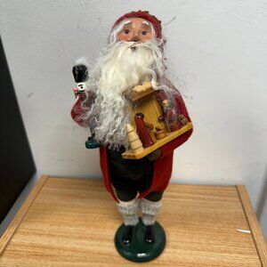 Byers' Choice Santa w/ Nativity Nutcracker Signed Joyce Byers